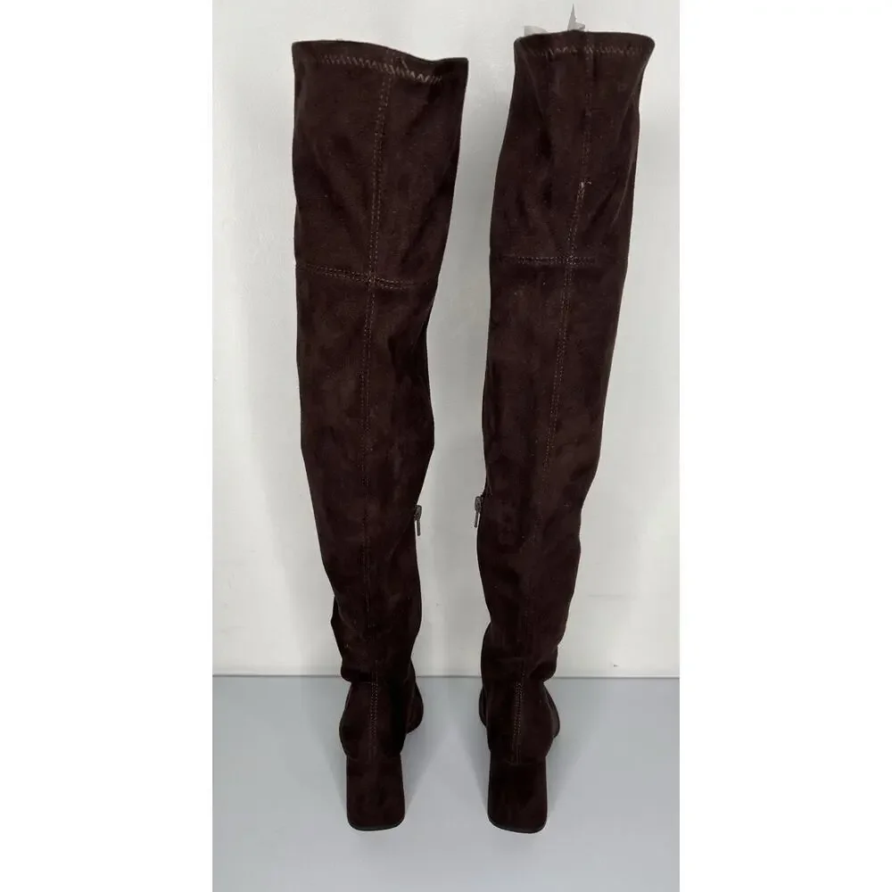 Jeffrey Campbell Parisah Brown Faux Suede Over the Knee Boot Women’s Size 6